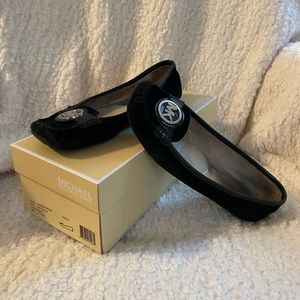 Michael Kors suede, black shoes